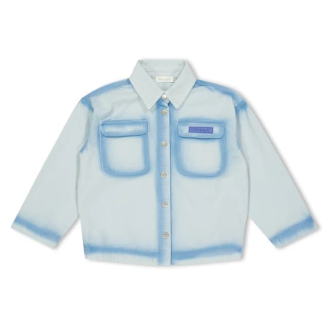 Palm Angels Kids Saharian Coach Jacket Light Blue male 10