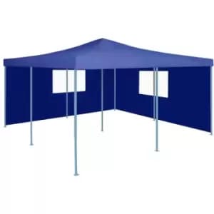 Folding Gazebo with 2 Sidewalls 5x5 m Blue Vidaxl Blue