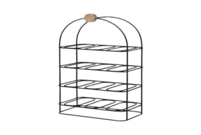 Minster 64Cm - 12 Bottle Wine Rack - Cast Iron - L63 X W33 X H18cm - Black