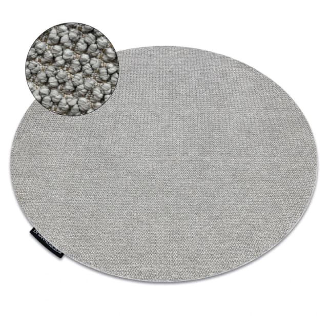 RugsX Casablanca Loop Rug in Grey Size: 150cm diameter Grey Unisex 150cm diameter
