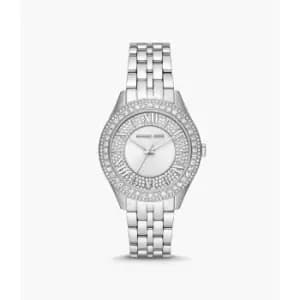 Michael Kors Womens Harlowe Three-Hand Stainless Steel Watch - Silver