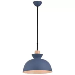 Larissa Lighting - Larissa Razgrad Dome Ceiling Pendant Light 1x E27 Blue