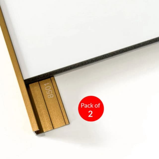 Ener-J Closing Edge Line End Aluminium Trims For 8mm Charcoal Boards, Gold Size: 3000 mm (Pack Of 2)