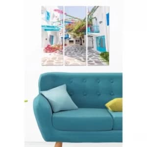 MDF395358715 Multicolor Decorative MDF Painting (3 Pieces)