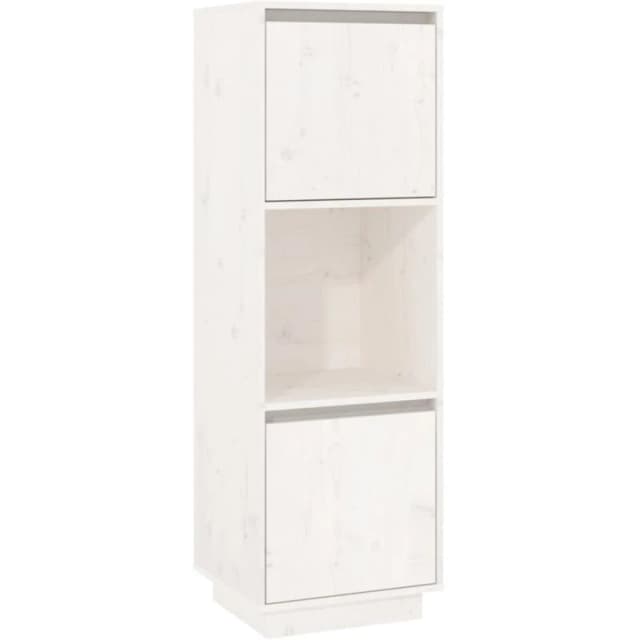 Vidaxl Highboard White 38X35X117cm Solid Wood Pine, White 814360