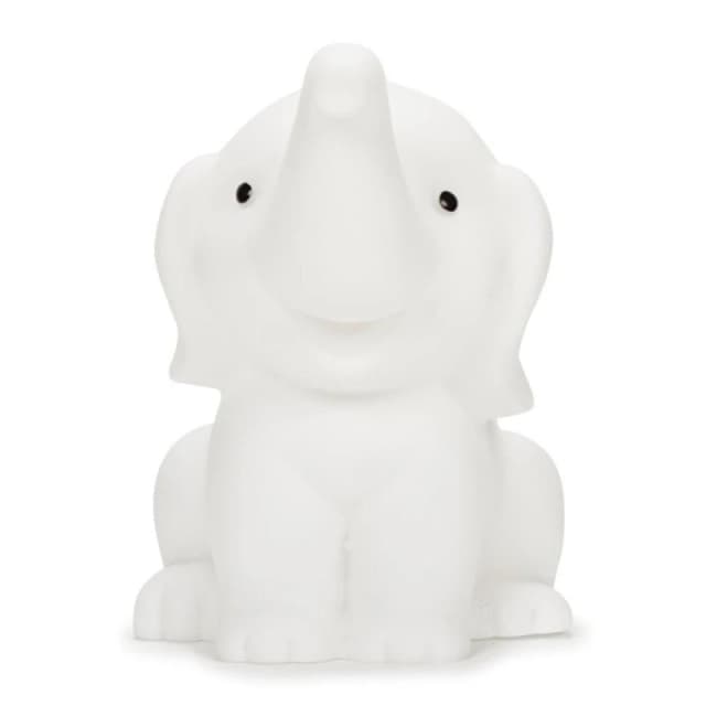 ValueLights Children's Baby Night Lights LED Colour Changing Nursery Bedside Kids Lamp Remote Control - Elephant White