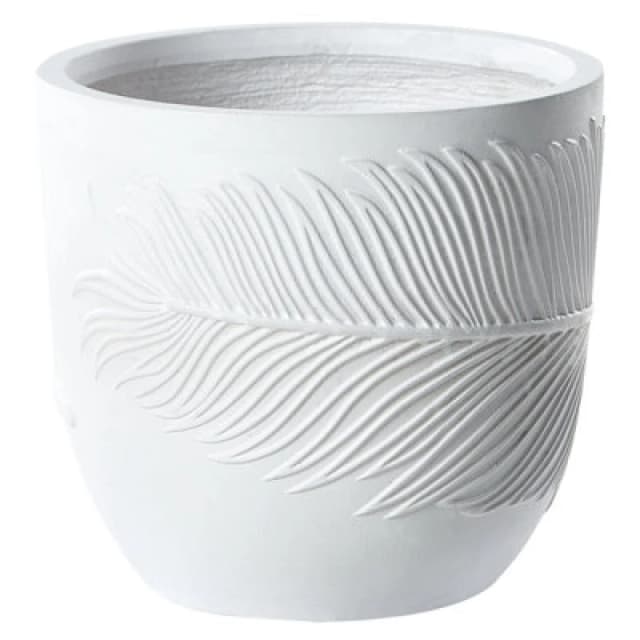 Beliani Plant Pot Ftero 28cm Off-White