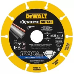 DEWALT Extreme Diamond Metal Cutting Blade 125mm x 22.23mm - N/A