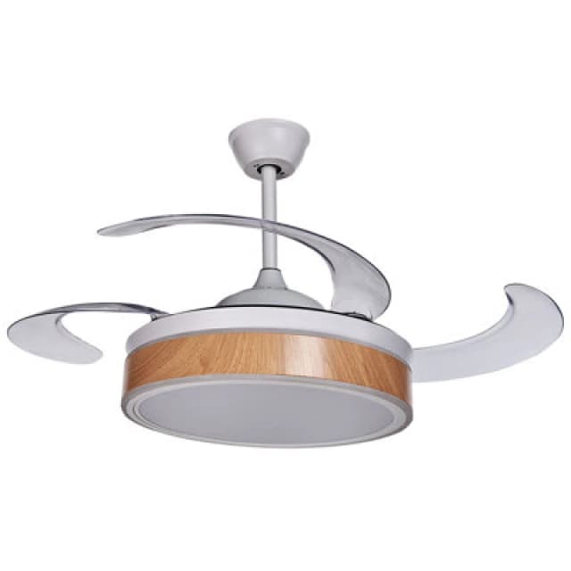 Beliani Ceiling Fan With Light Fremont With Remote LED White