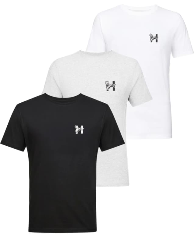 Henleys Triphen 3 Pack T-Shirt Multi male