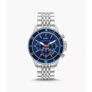 Michael Kors Mens Bayville Chronograph Stainless Steel Watch - Silver