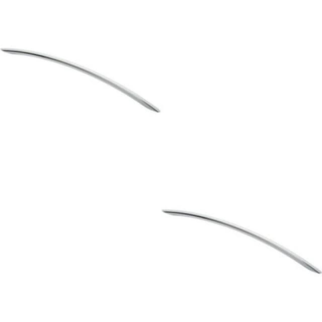 Loops 2x Curved Bow Cabinet Pull Handle 338 x 10mm 288mm Fixing Centres Chrome Multi unisex