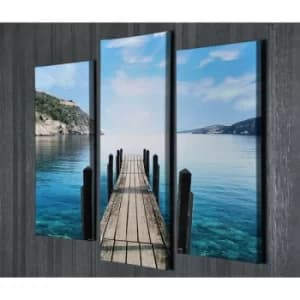 UC69 Multicolor Decorative Canvas Painting (3 Pieces)