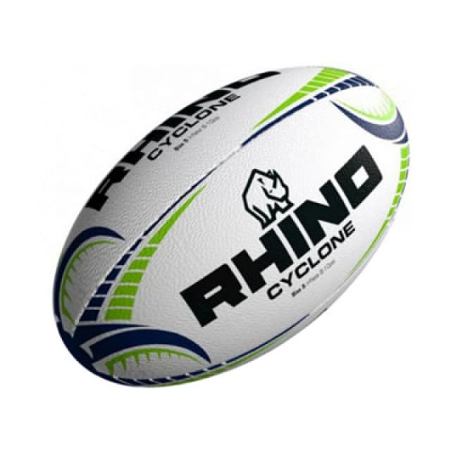 Rhino Cyclone Training Rugby Ball White (5)