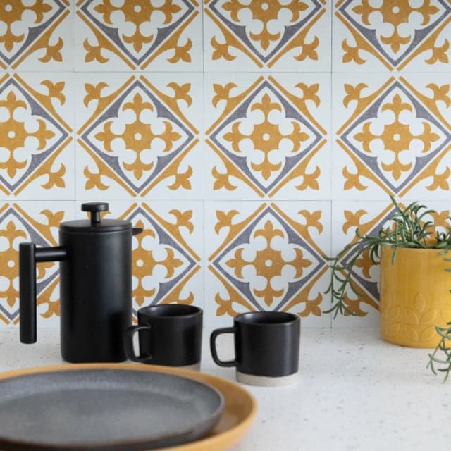 D C Fix Self Adhesive Vinyl Wall Tiles Nadia Gold Gold unisex 0.42 SQM