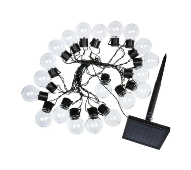 Smart Solar Superbright Globulb String Lights - Set Of 20, Clear 1006011DY