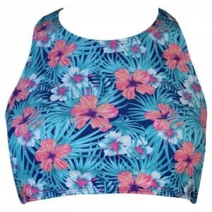 Gul AOP Crop Top Ladies - Blue/Pink