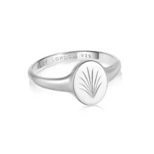 Rings 925 Sterling Silver Engraved Palm Signet Ring Sterling Silver