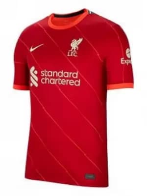 Nike Liverpool Fc Mens 21/22 Home Short Sleeved Shirt, Red Size M Men