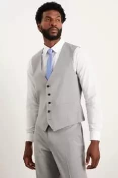 Tailored Fit Light Grey Essential Waistcoat