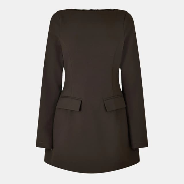 Jack Wills Womens Boat Neck Mini Dress Cocoa female 8 (XS)