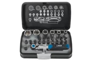 Laser Tools 6555 Socket and Bit Set 26pc 1/4"D