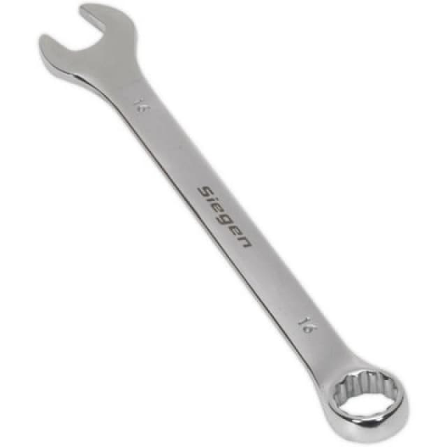 Loops Hardened Steel Combination Spanner - 16mm - Polished Chrome Vanadium Wrench Metallics