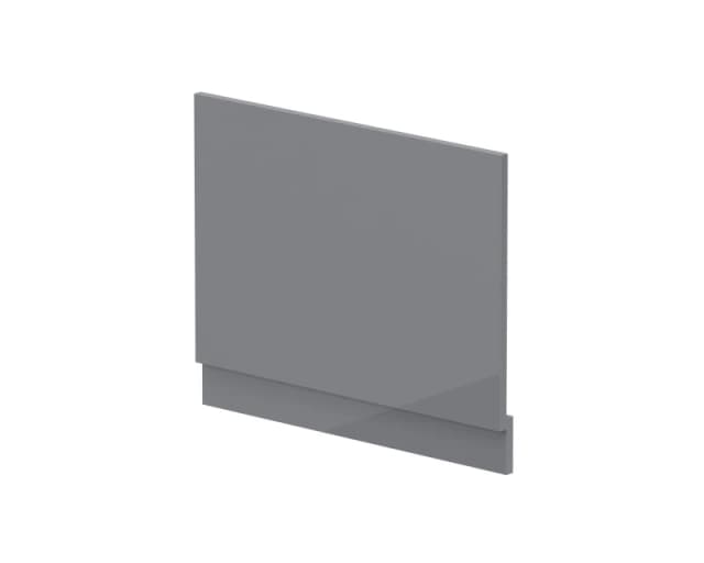 Balterley Bath MDF End Panel Plinth Gloss Cloud Grey 700mm Grey Unisex