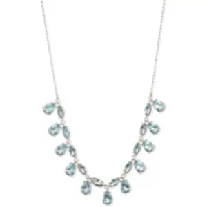 Ladies Lauren Ralph Lauren Base metal NK 16" FRONTAL-GLD/Blue MULTI-GLD/SILK