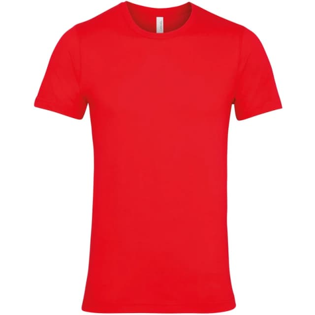 Bella + Canvas Mens Jersey Crew Neck T-Shirt in Red Size: XS Red Male XS