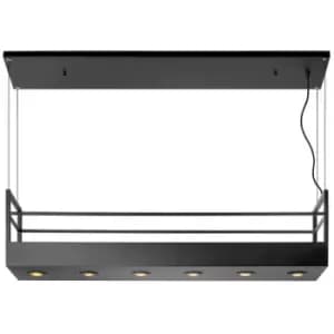 Lucide miravelle - Bar Pendant Light - 6xGU10 - Black