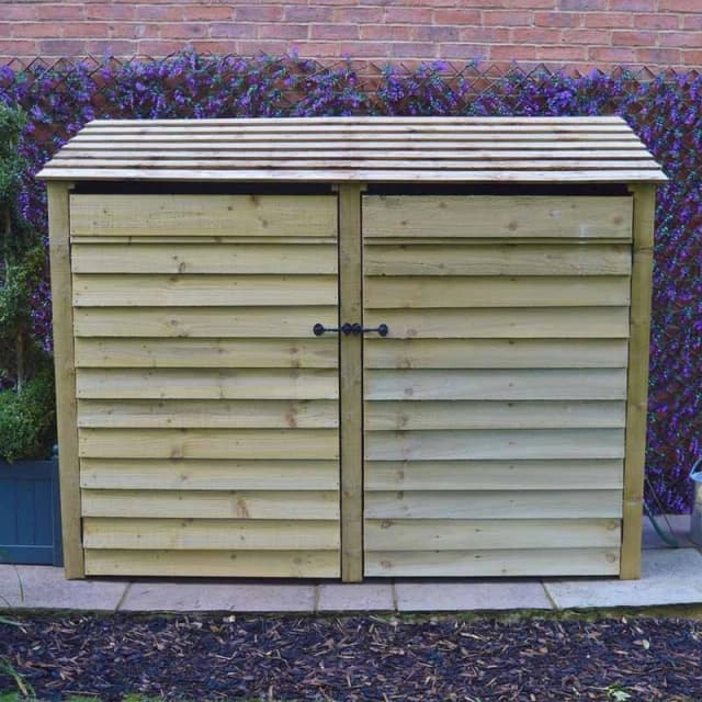 Rutland County Garden Furniture Ltd Normanton 6ft Log Store with Doors, L80 x W230 x H181cm - Light Green Light Green Unisex