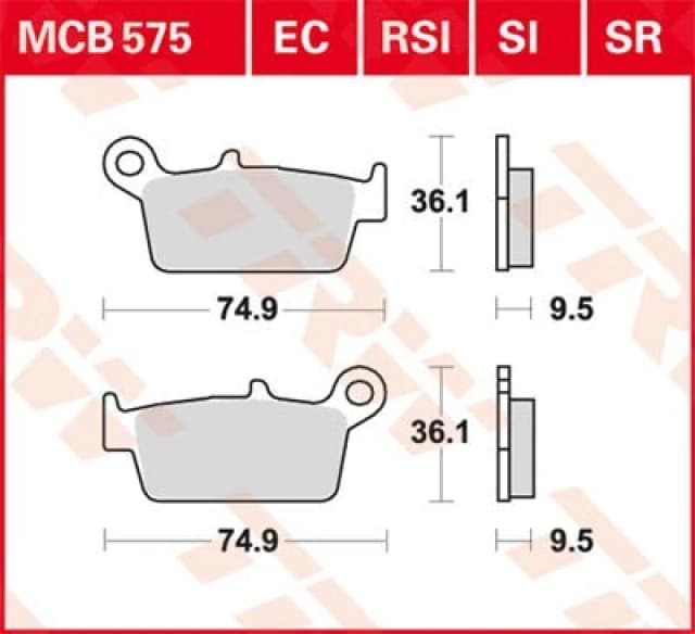 TRW Lucas Brake pad MCB575