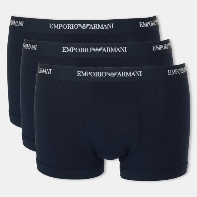 Emporio Armani Mens Core Logo Boxers 3 Pack Navy MB139 male 2X Large