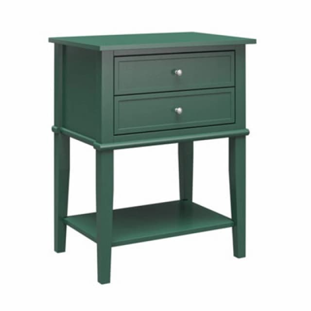 Dorel Franklin 2 Drawer End Table In Green