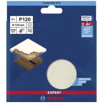 Bosch Accessories EXPERT M480 2608900673 Router mesh sanding disc Unperforated Grit size 120 (Ø) 125mm 5 pc(s)