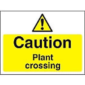 Warning Sign Plant Crossing PVC 45 x 60 cm