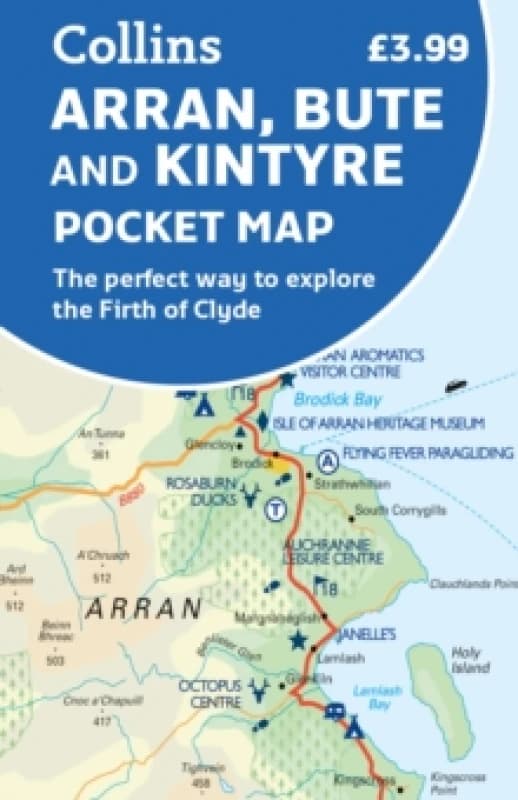 Arran, Bute and Kintyre Pocket Map. By Collins Maps Books