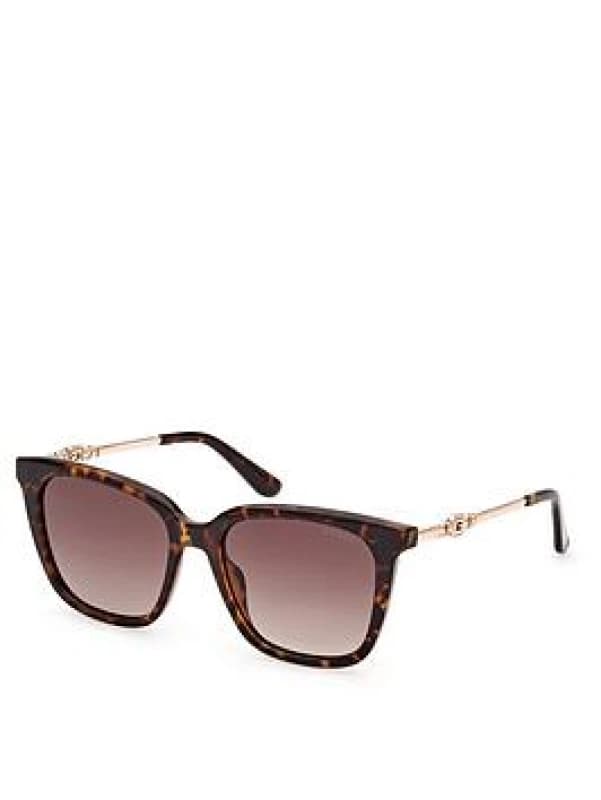 Guess Dark Havana Square Sunglasses Brown VUV0L Female
