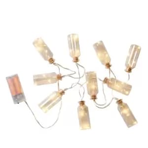 Village At Home 10 LED Glass Bottle String Light- Rose Gold