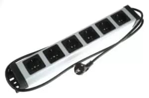 Kopp 1.4m 6 Socket Type F - German Schuko Extension Lead, 250 V ac