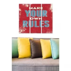 MDF7050511 Multicolor Decorative MDF Painting (3 Pieces)