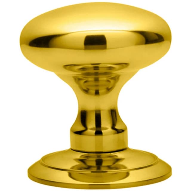 Loops PAIR Large Rounded Mortice Door Knob 65mm Diameter Polished Brass Metallics unisex