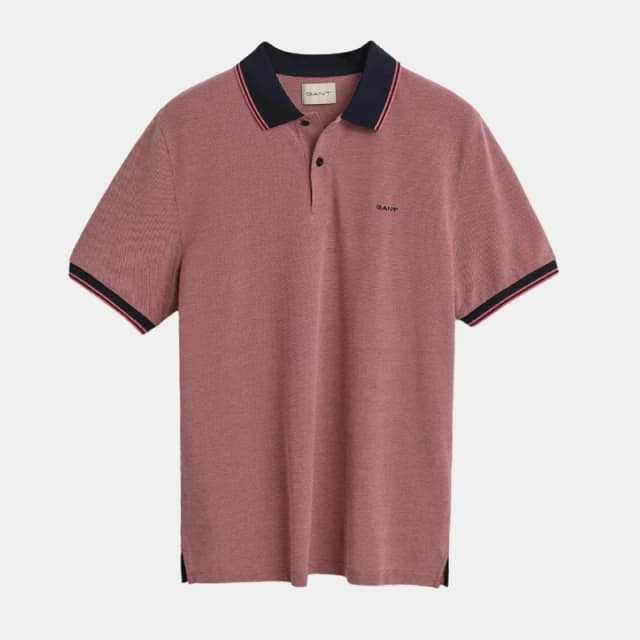 Gant 4-Colour Short Sleeved Oxford Pique Polo Shirt Red male M