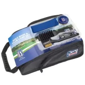 PGA Tour Shoe Bag With Club Cleaning Set - Blue