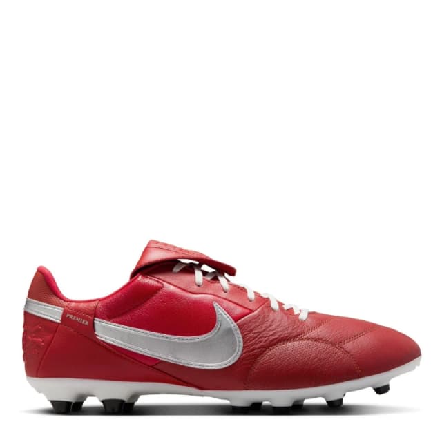 Nike Premier 3 Adults Firm Ground Football Boots Red/White male 6 (39)