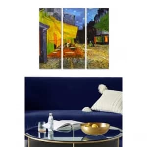 MDF7436501494483 Multicolor Decorative MDF Painting (3 Pieces)