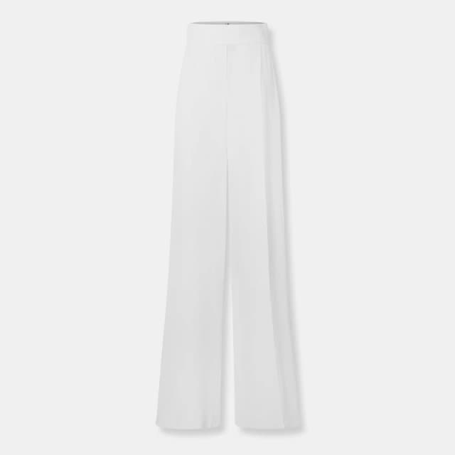 Boss Womens Tezuki Wide Leg Trousers Open White female 6 (XS)