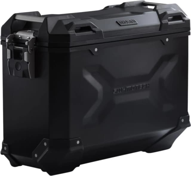 ALK.00.733.11000L/B - SW Motech TRAX Adventure Hard Pannier Case For Voge Adventure 650 DSX 2021-2024 Left - Black Anodized/Black/Powder-Coated ALK.00