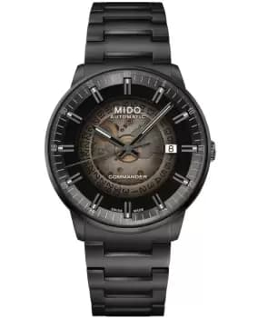 Mido Commander Gradient Black Dial Black Steel Mens Watch M021.407.33.411.00 M021.407.33.411.00